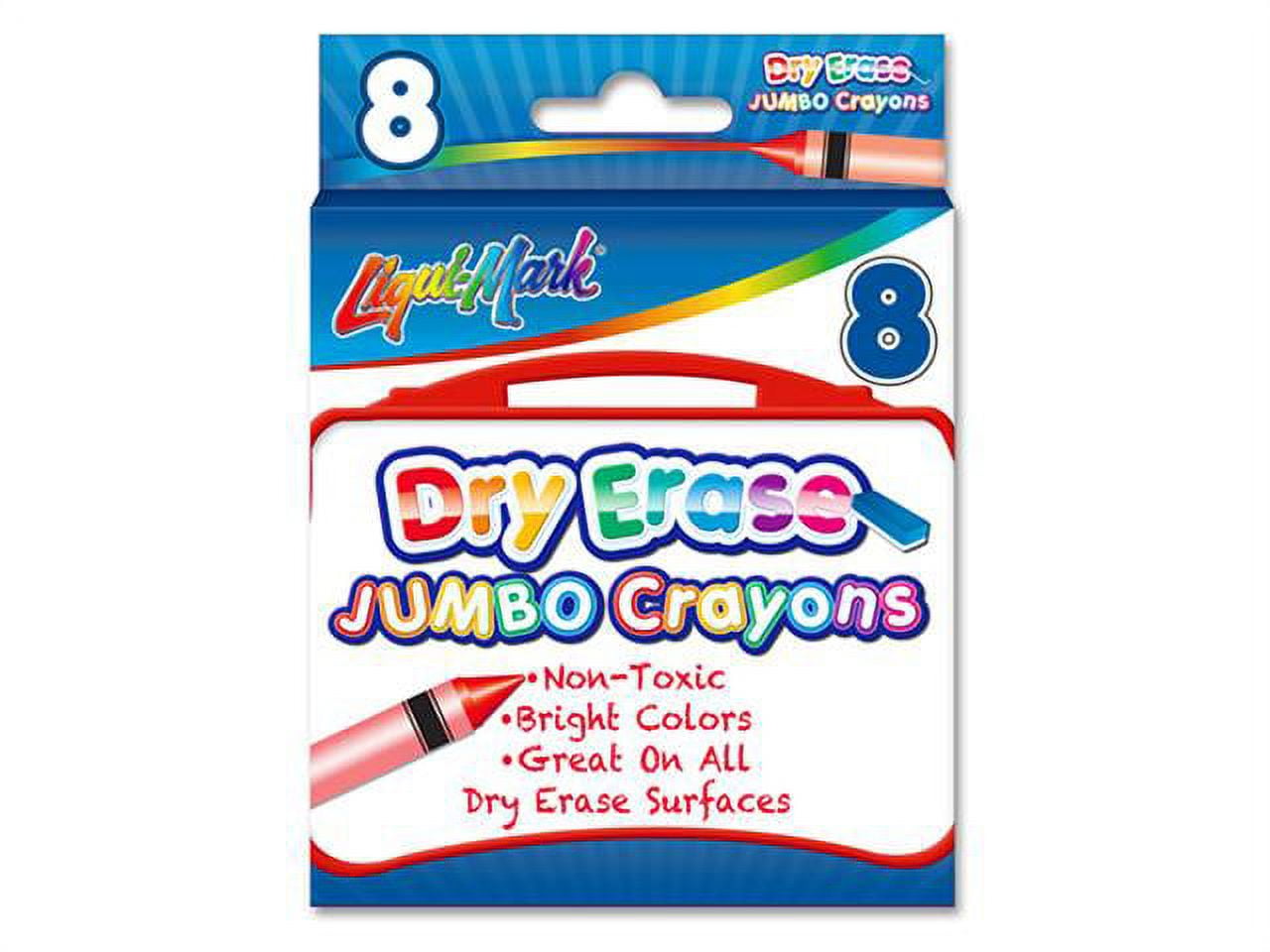 8 Pack Jumbo Dry Erase Crayons Assorted Colors