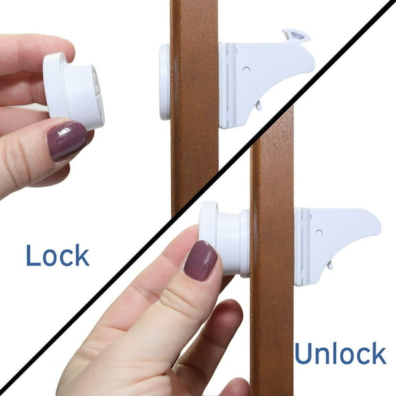 (8-Pack) KinderGard Baby Safety Magnetic Lock for Babyproofing Cabinets, Cupboards, and Drawers