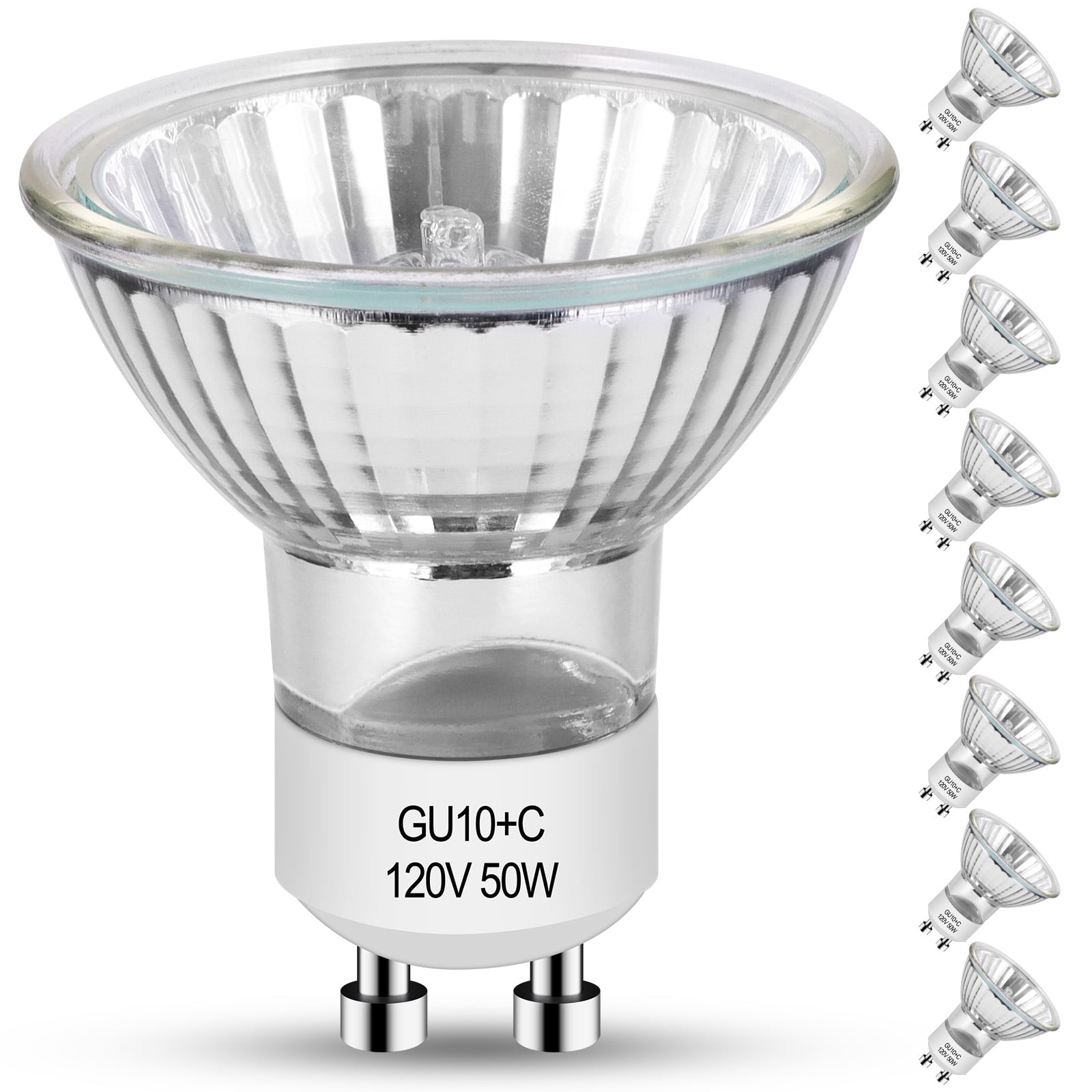 8-Pack LED GU10 ETL Listed 50W Replacement Spot Light Bulb 120V Twist Base Dimmable 2700K 500LM