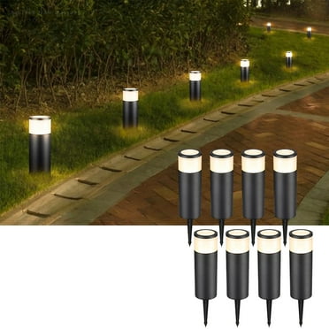 8 Pack LED Pathway Light, Low Voltage Landscape Lighting, LED Lawn Landscape Light, 3000K Warm White
