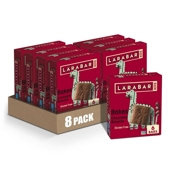 (8 pack) Larabar Kids Bakes Chocolate Brownie Gluten Free Bars, 5.76 oz, 6 Ct