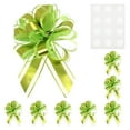 thumbnail image 1 of Uxcell 8 pack Large Bows for Gift Wrapping, Reusable Ribbon Bow Light Green, 1 of 6