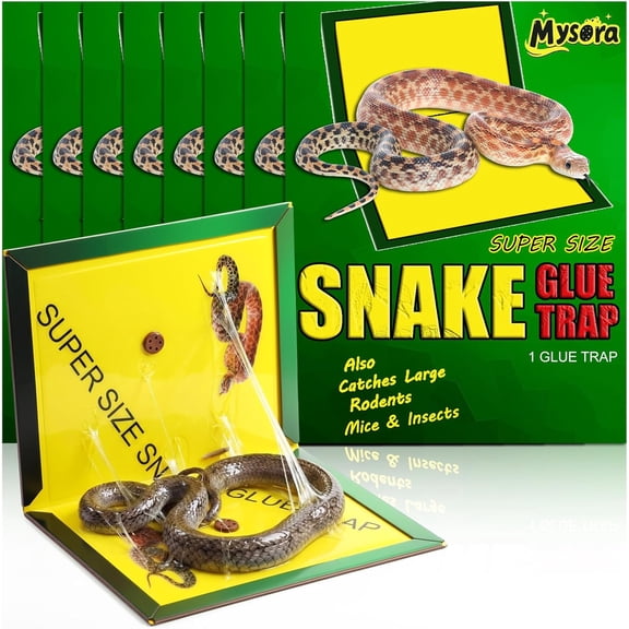 8 Pack Large Snake Glue Traps, 13" x 20" Snake Rat Sticky Pad with Enhanced Stickiness, Sticky Glue Trap for Snakes Mice, House Indoor Outdoor