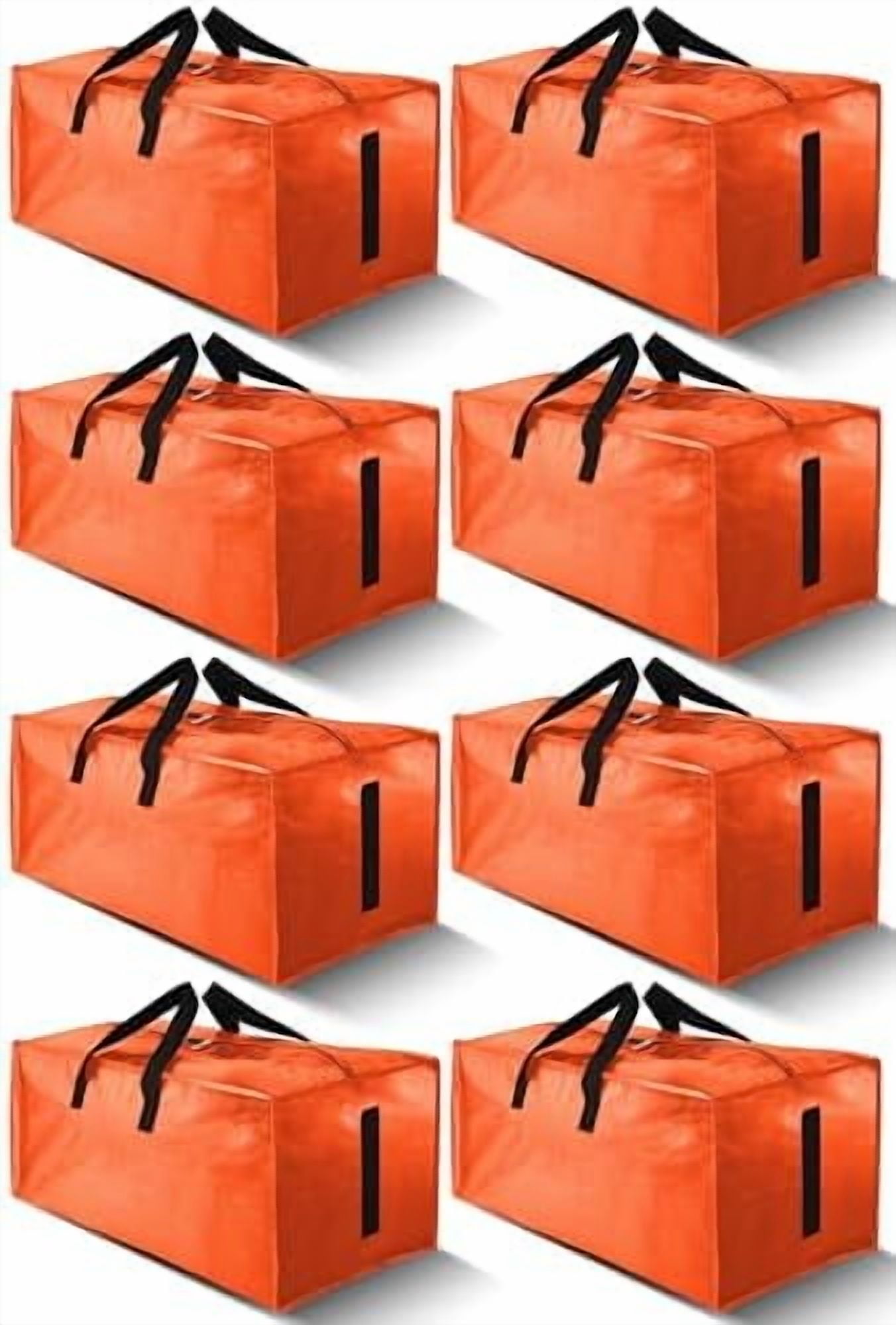8 Pack Large Strong Moving Bags with Zippers & Carrying Handles - Water ...