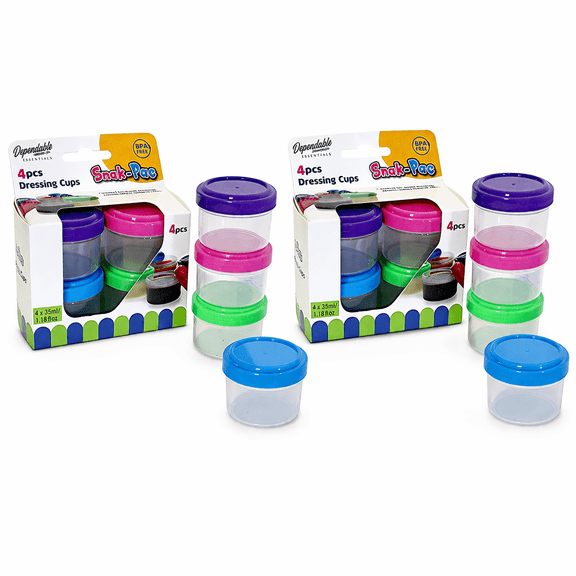 8-Pack Leakproof Condiment Cups with Lids, 1.18 oz BPA-Free
