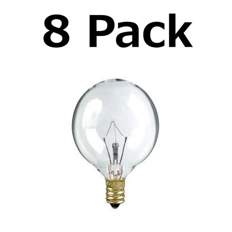 8-Pack 25 Watt LONG LIFE Light Bulb for large Scentsy wax diffusers/tart  warmers