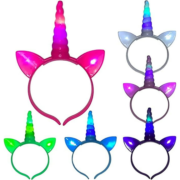 8 Pack Light up Unicorn Horn Headband Party Supplies, 3 Flash Mode LED Unicorn Headband Designed for Women Party Supplies Christmas Gifts