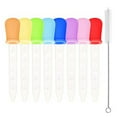 thumbnail image 1 of 8 Pack Liquid Dropper Silicone and Plastic Droppers Pipettes with Bulb Tip Eye, 1 of 7