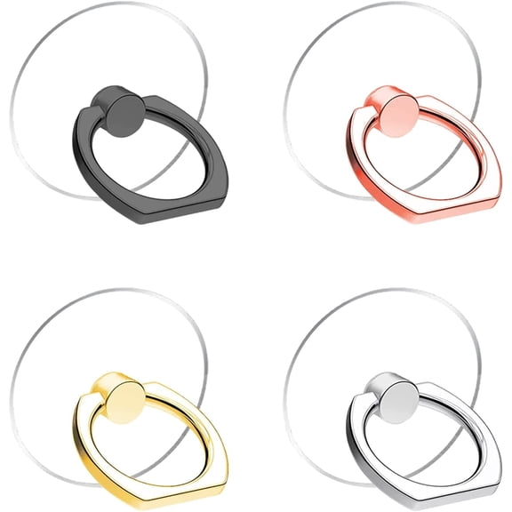 8-Pack M1 Clear Phone Ring Grip - Transparent Finger Holder Stand for Phones & Tablets