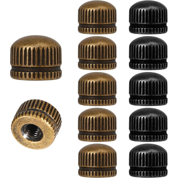 8 Pack M4 Lamp Shade Nut Replacement Parts (Bronze 4 Pack & Black 4 Pack) Screw Caps for Light Fixtures Ceiling Light Cover