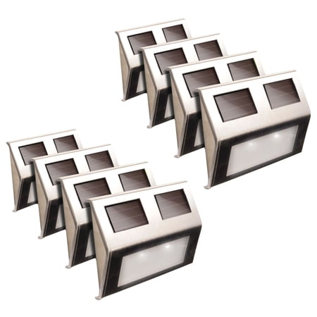 8 Pack MAXSA Innovations 47334-SS Solar Deck Lights (Stainless Steel)