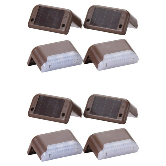 8 Pack MAXSA Innovations Solar-Powered LED Deck Lights, 47332