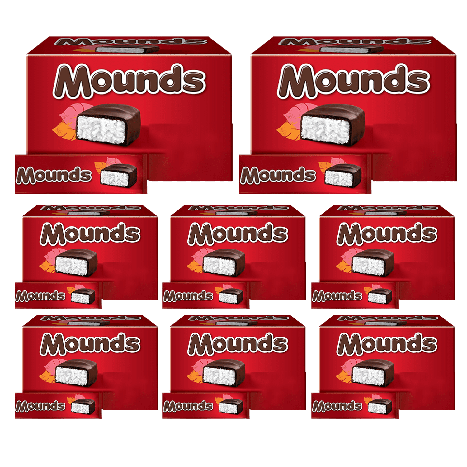 8 Pack MOUNDS Dark Chocolate and Coconut Candy Bars | Indulgence in ...
