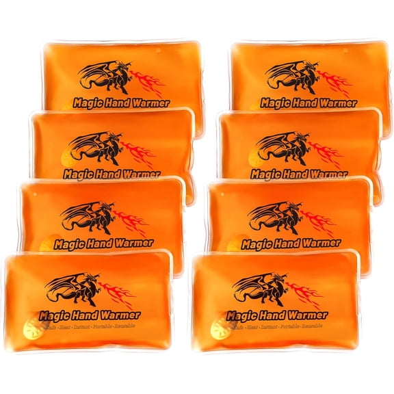 8 Pack Magic Hand Warmers, Snap Heat Packs, Pocket Hand Warmers, Portable handwarmers for Outdoor, Indoor, Working, Studying, Camping, Warm Gifts for Adults or