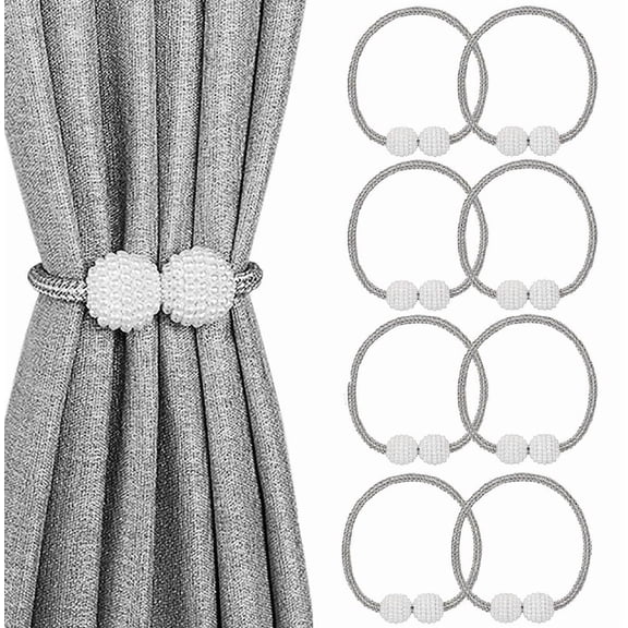 8 Pack Magnetic Curtain Tiebacks,Curtain Tiebacks Buckles Holdbacks Holders Hooks Clip for Home Bedroom Office Decorative Curtain