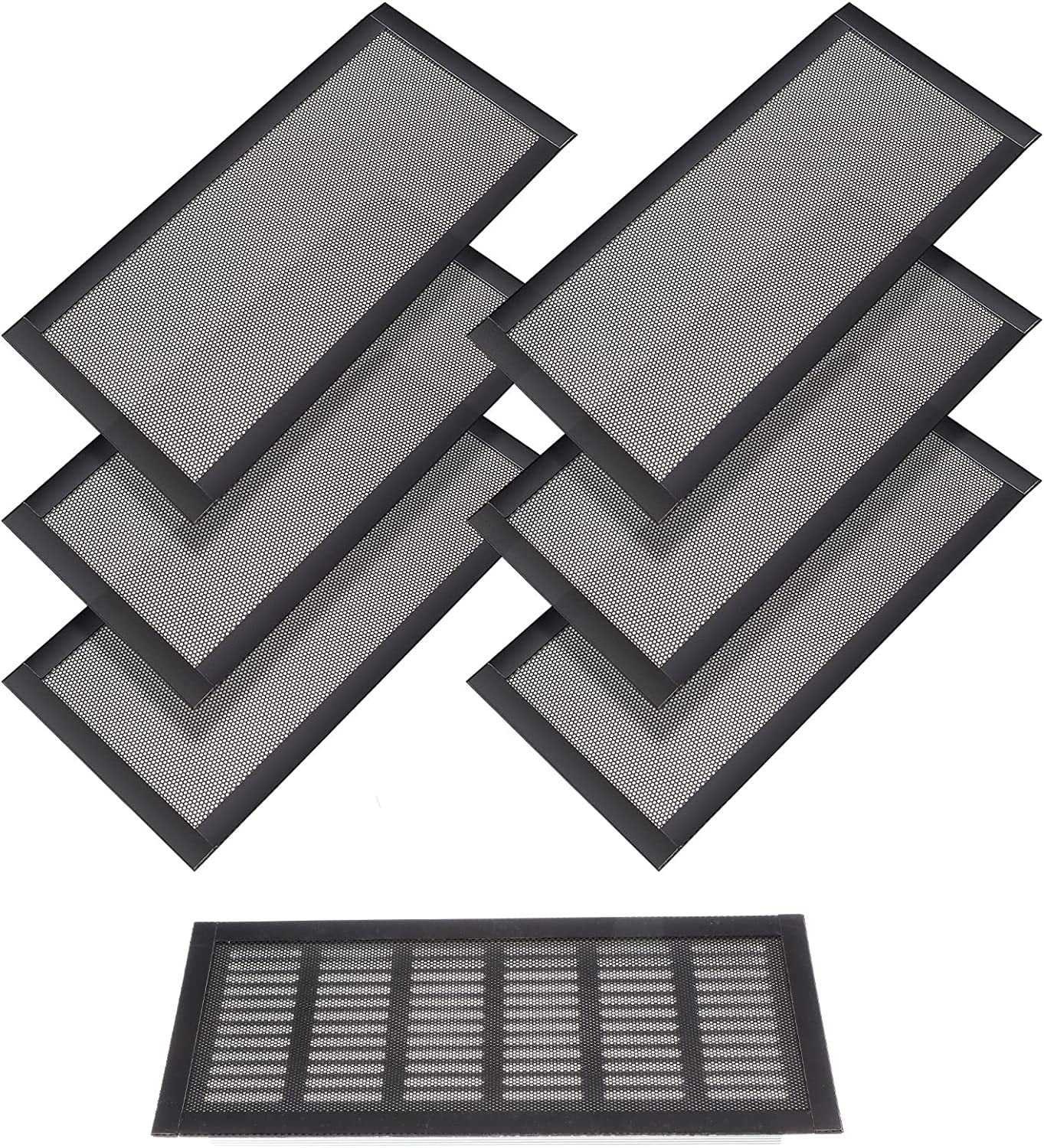 8 Pack Magnetic Vent Covers for Home Floor, Happon 4x10 inch Magnet Floor Register Cover, Air Vent Screen Trap for Wall Ceiling Floor, AC Vent Mesh Screen Debris Hair Filters