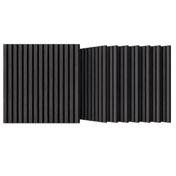 8-Pack Matte Black Acoustic Panels 23.62" 23.62" 0.43" per Panel, 3D Groove Sound-Absorbing Wood Slat Design for Walls & Ceilings Home Office, Bedroom, Gym, Studio