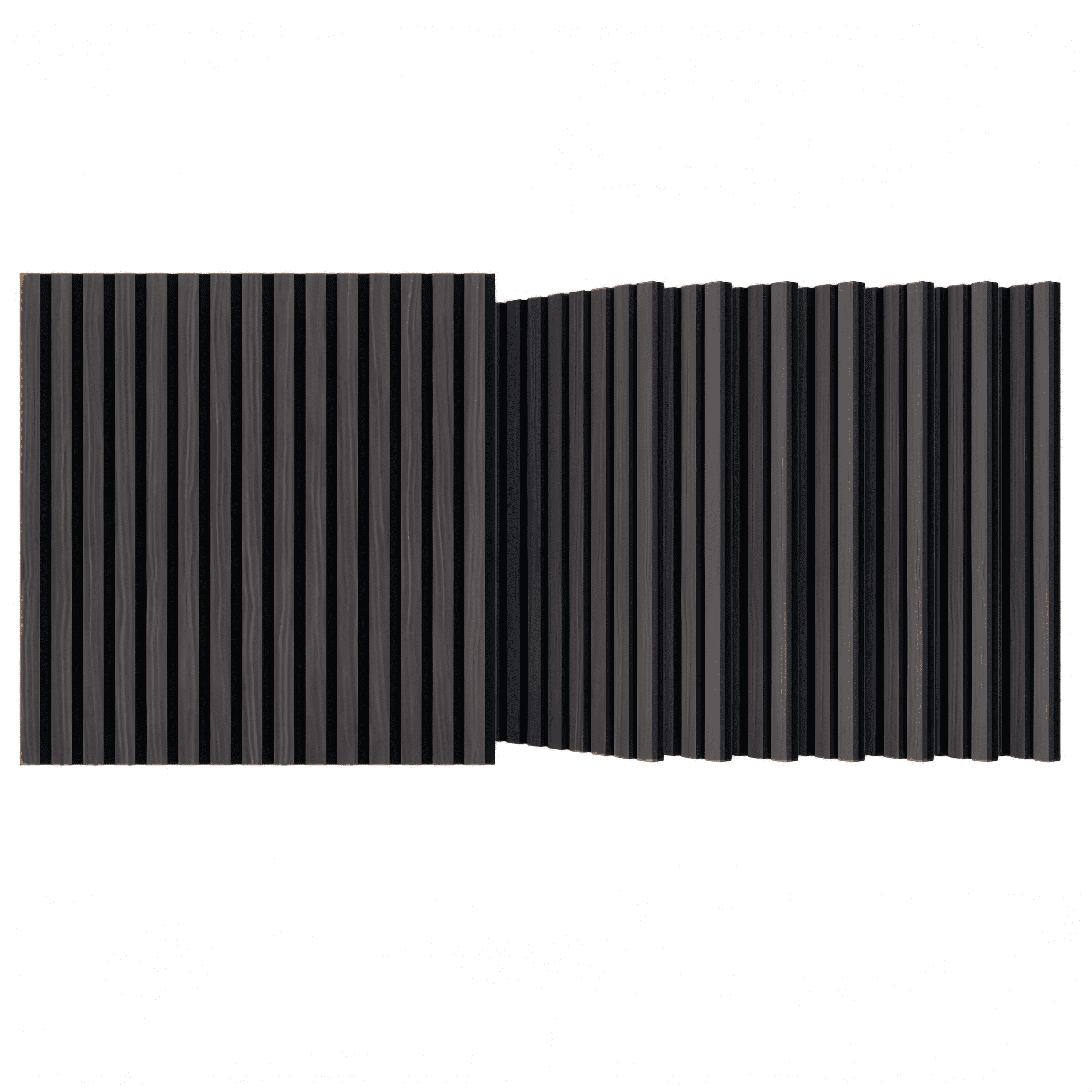 8‑Pack Matte Black Wooden Slat Acoustic Panels, 3D Groove Sound‑Absorbing Wall & Ceiling Boards, Flame‑Retardant Noise Reduction Panels for Office Bedroom Gym Kitchen Home Theater