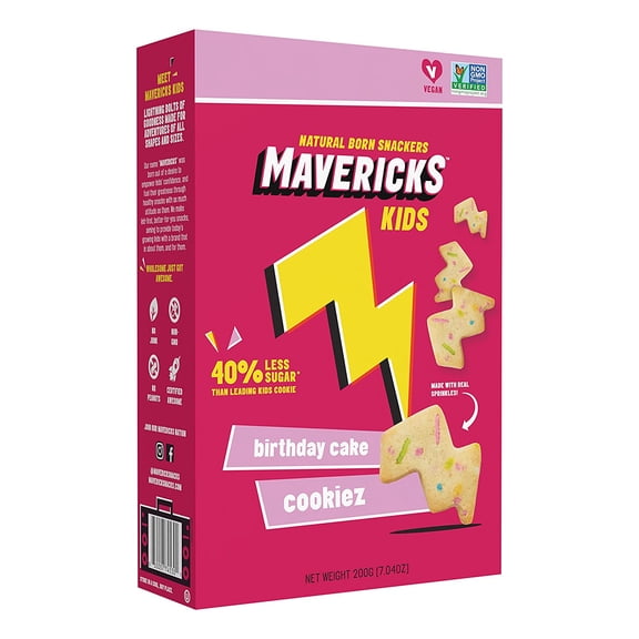(8 Pack)Mavericks Snacks - Cookiez Birthday Cake, 7.04 oz.