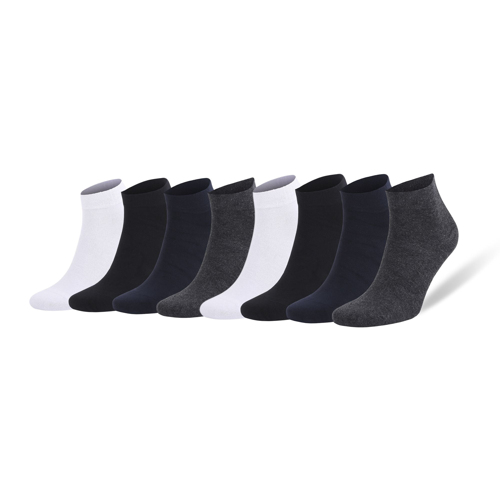 8-Pack Men's Bamboo Ankle Socks with Gift Box | Breathable & Odor-Resistant | Shoe Size 8-11.5