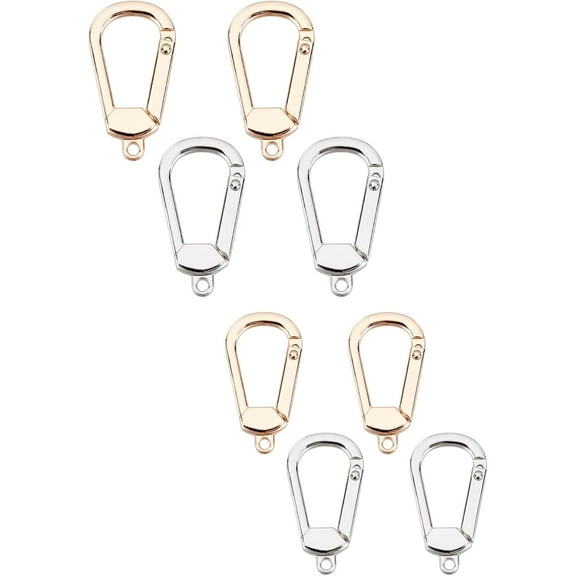 8 Pack Metal Snap Hooks 2 Colors Keychain Clip Trigger Snap Clasps Lanyards Clip Push Gate Clip
