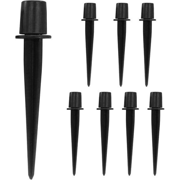8 Pack Metal Solar Light Replacement Stakes, Outdoor Garden Ground Stakes for Landscape Pathway Lighting