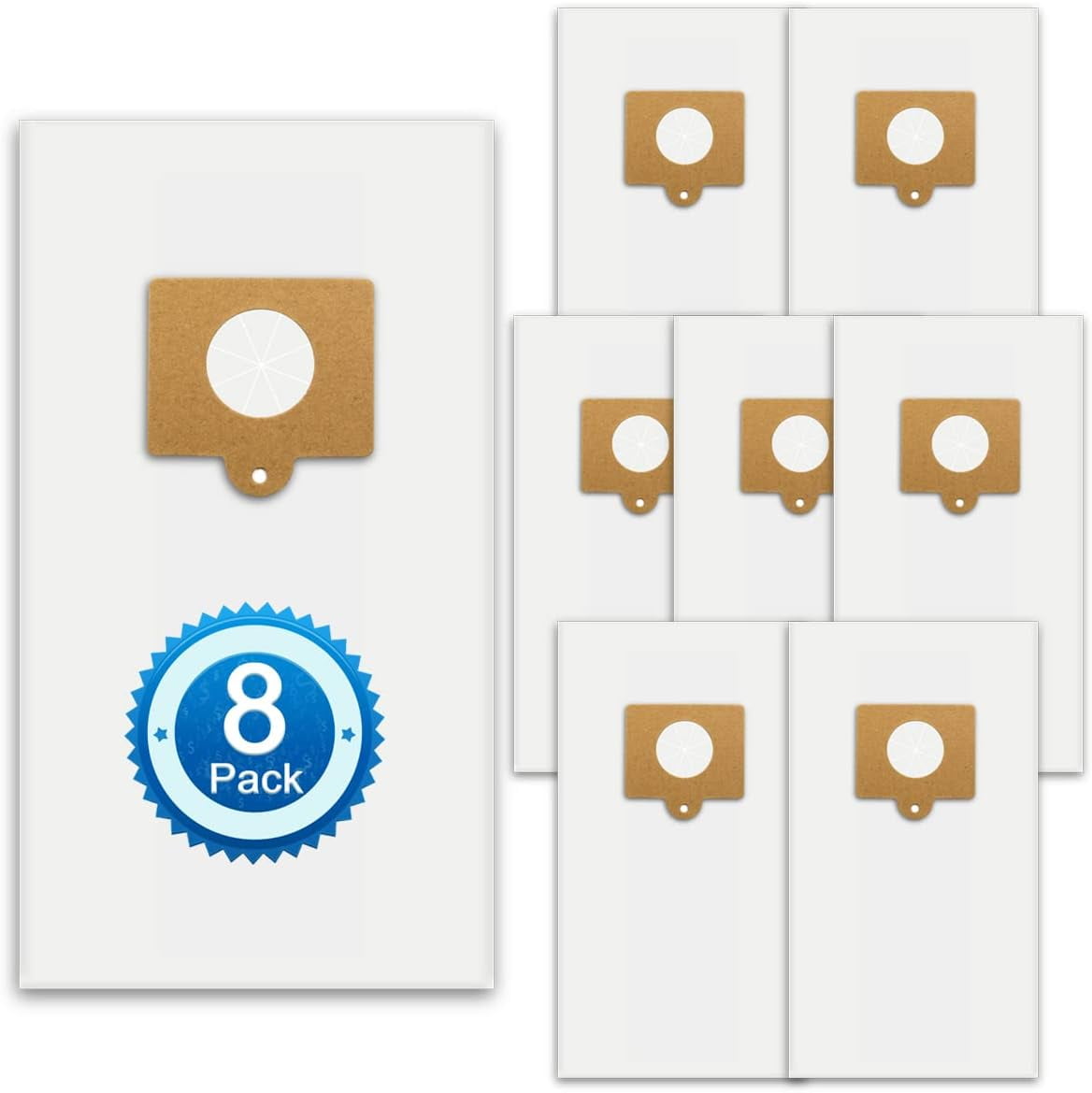 8Pack Micro Filtration Premium Canister Vacuum Bags Fit Kenmore Style