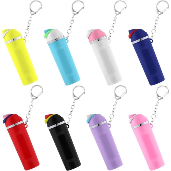 8 Pack Mini Tumbler Keychain, Mini Cup Keychain Chapstick Holder for Women Girls