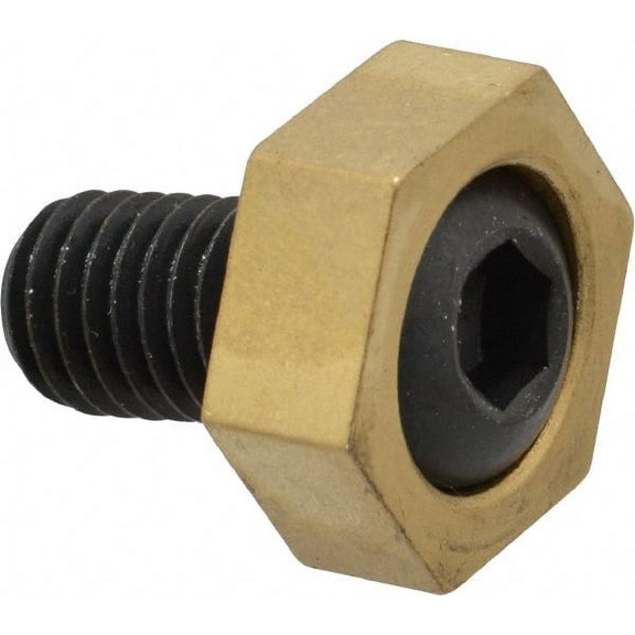 (8 Pack) Mitee-Bite10208 Symmetrical Hex Clamp, 1" Brass Hex, 1/2-13 Stud Thread