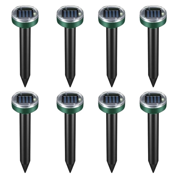 8 Pack Mole Repellent Solar Powered, DOQAUS Waterproof Sonic Mole Deterrent, Rodent Gopher Repellent for Lawn, Garden & Yard