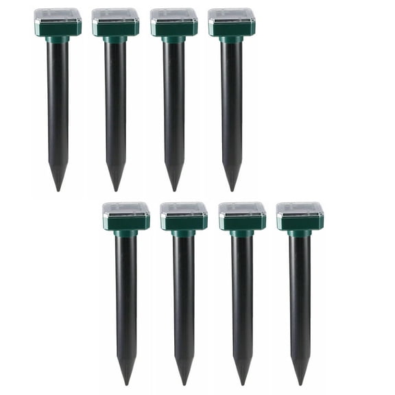 8 Pack Mole Repellent Solar Powered,Ultrasonic Solar Mole Repellent Deterrent Waterproof Sonic Repeller Spikes Gopher Vole Snake Deterrent Outdoor for Yard Lawn Garden