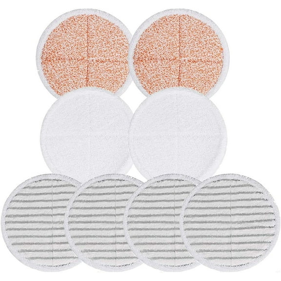 8 Pack Mop Pads  Replacement for Bissell Spinwave Hard Floor Spin Mop