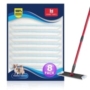 8 Pack Mop Refills Compatible with O Cedar H2prO Flat Mop System, Microfiber Mop Pads for Multi-Surface Floors, Reusable & Washable