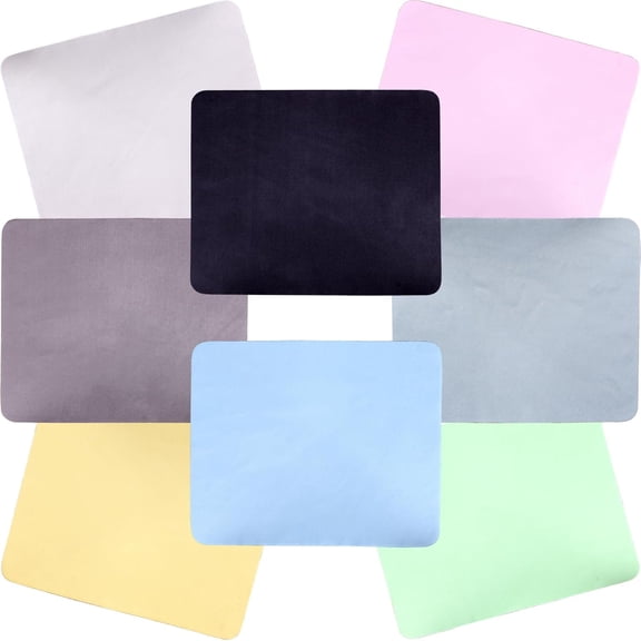 8 Pack Multicolor Premium Microfiber Cleaning Cloths&Wipes for Cameras Lenses,Eyeglass,Jewelry,Crystal,i pad,Screens&More