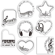 8-Pack Music Note Sticky Notes Set, Self-Adhesive Writing Notepads with Musical Notes Design, Memo Pads Essentials for Student, Teacher, To-Do List, Reminder, Choir Gift, Appreciation Gifts