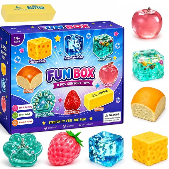 8-Pack Mystery Squishies Slow Rising Squeeze Ornaments, Creative Multi-Style Stress Relief Desktop Decor Set for Daily Relax & Party Present