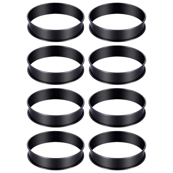 8 Pack Nonstick Stainless Steel Crumpet Molds Crumpet Rings English Muffin Rings