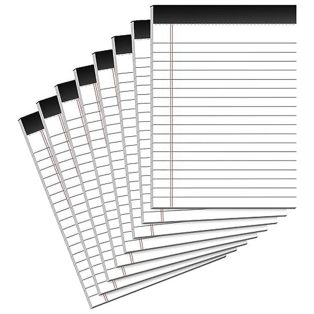 8 Pack Note Pads 4x6 Inch, White Mini Legal Pads, Small Writing Pads