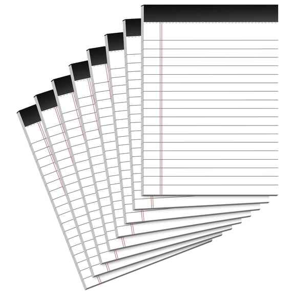 8 Pack Note Pads 4x6 Inch White Mini Legal Small Writing Notepads Of College Ruled Paper Lined Scratch Notepad For Grocery List To-do 30 Sheet/notepad
