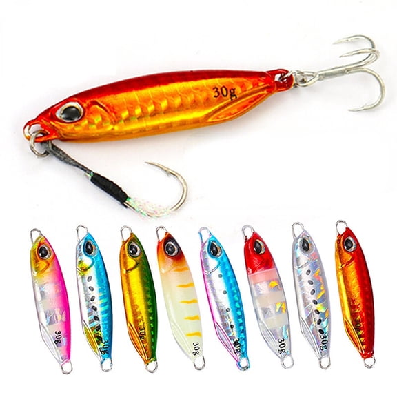 8 Pack Offshore Micro Butterfly Metal Jigs Fishing Lure Long Casting 7-60G