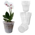 thumbnail image 1 of 8 Pack Orchid Pot Orchid Pots with Holes Clear Plastic Plant Pot for Indoor Outdoor Plants Orchid Pots for Repotting, 1 of 7
