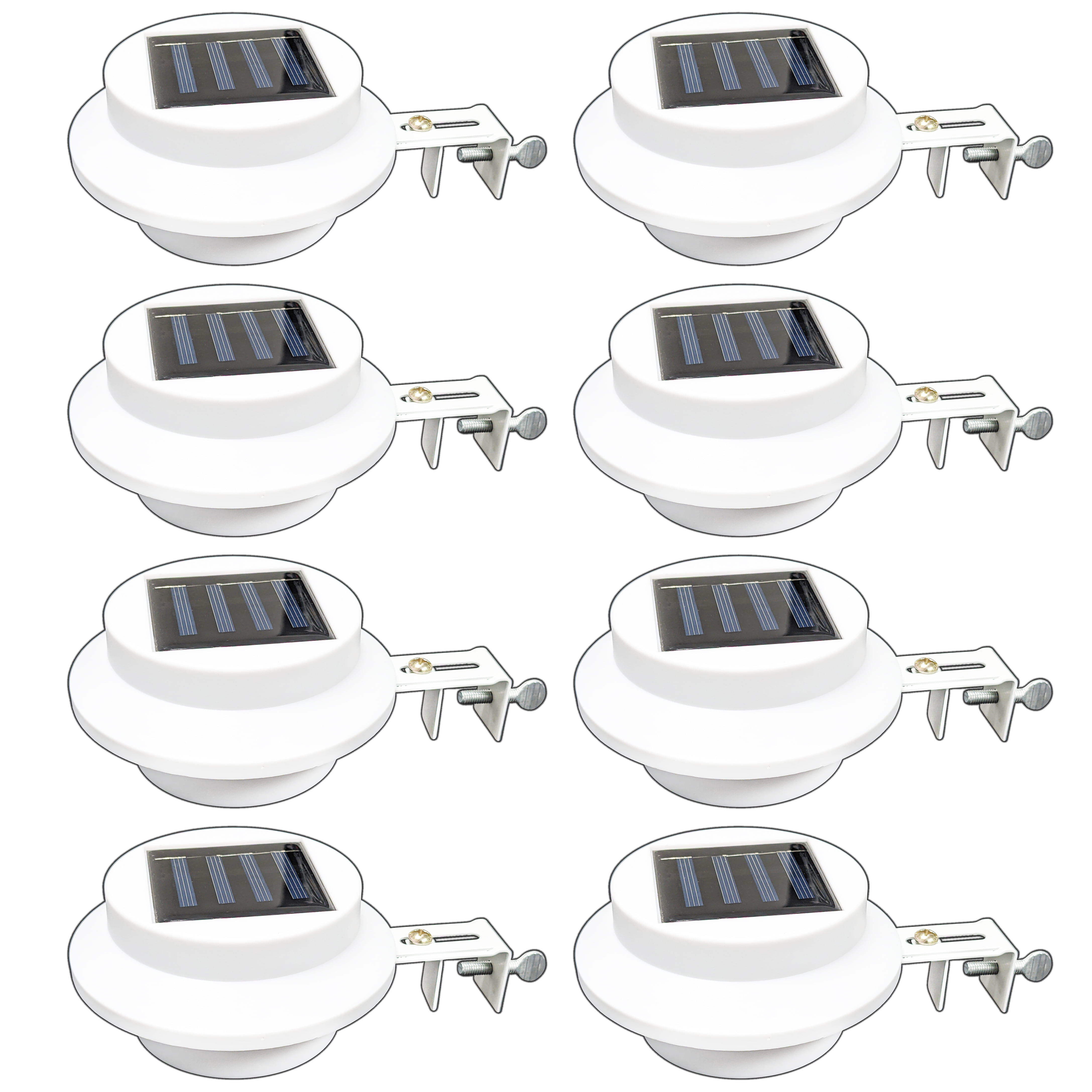 8 Pack Outdoor LED Solar Lights - Water Resistant, Automatic On/Off ...