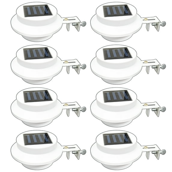 8 Pack Outdoor LED Solar Lights - Water Resistant, Automatic On/Off ...