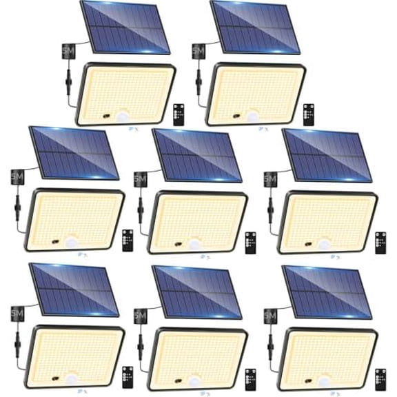 8 Pack Outdoor Solar Motion Detector Light, 342 LED Light, 3 Modes Solar Lighting for Garden, Garage, Yard, Warm White$$Tools & Hardware Other