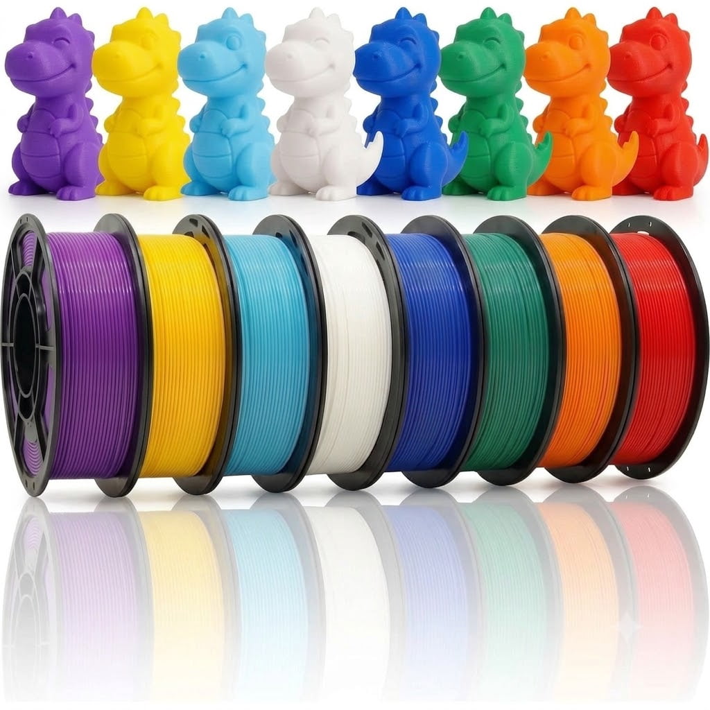 8 Pack PLA+ Filament 1.75mm Multi Color Combo, 250g x 8 Spools (2KG/4 ...