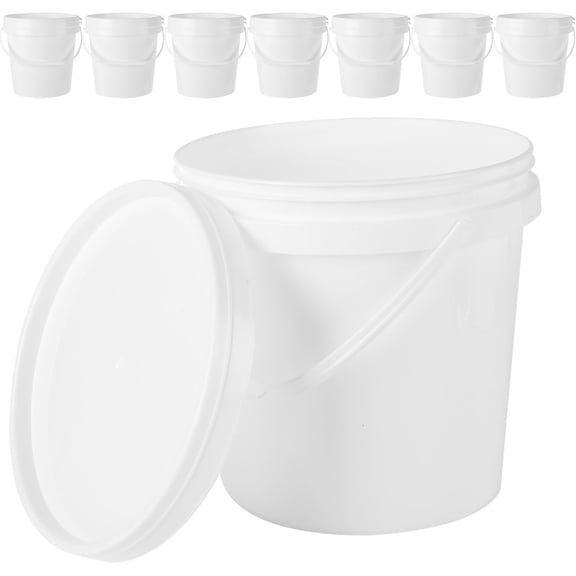 8 Pack Paint Bucket for Painting Plastic 3 Quart Paint Cans Touch Up Paint Containers with Lids & Handles 3/4 Gallon Paint Can Paint Storage Containers Empty Paint Cans Paint Pail for Leftover