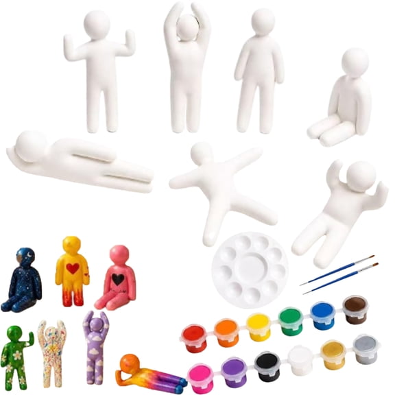 8 Pack Paintable Meccha Chameleon 3D Printed Figures, Blank DIY Hider Figurines for Hide Seek Camouflage Prank Game