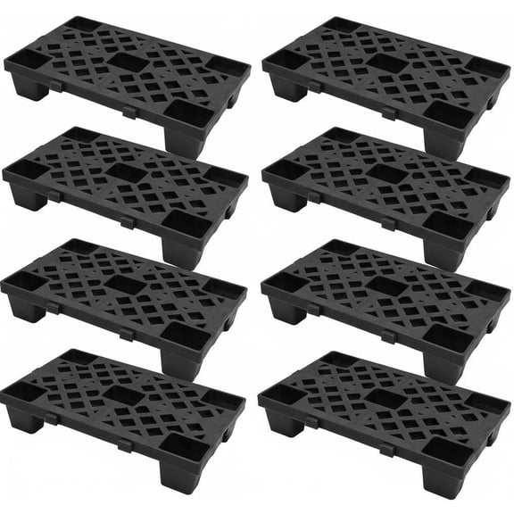8 Pack Plastic Pallets 20x12x4 In Interlocking HDPE Floor Pads for Garage