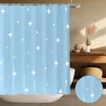 thumbnail image 1 of 8-Pack Plastic Shower Curtain with Hooks, Waterproof Bathroom Partition Curtain, No-Hole Installation, 180x100cm, 1 of 6