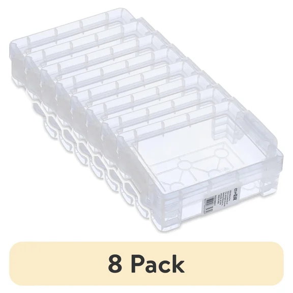 (8 Pack) Plastic Storage Box, Clear Desktop Organizer,New, 1 Counter Per Pack